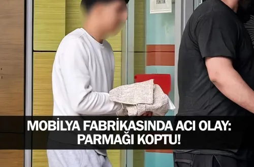 Mobilya Fabrikasında Acı Olay: Parmağı Koptu!