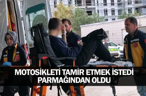 Motosikleti Tamir Etmek İstedi, Parmağından Oldu