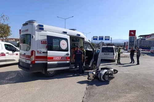Alanyurt yolunda korkutan kaza