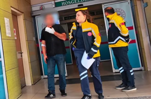 Elini makineye kaptırdı!