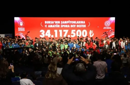Bursa'nın şampiyonlarına ve amatör spora dev destek