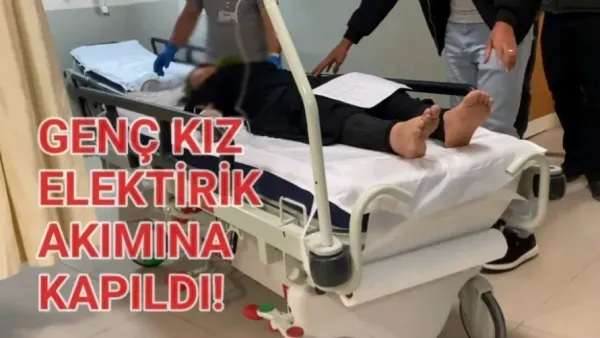Genç kız elektirik akımına kapıldı!