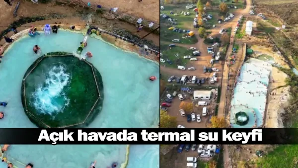 Açık havada termal su keyfi