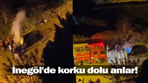 İnegöl'de korku dolu anlar!