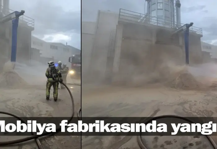 İnegöl'de mobilya fabrikasında yangın