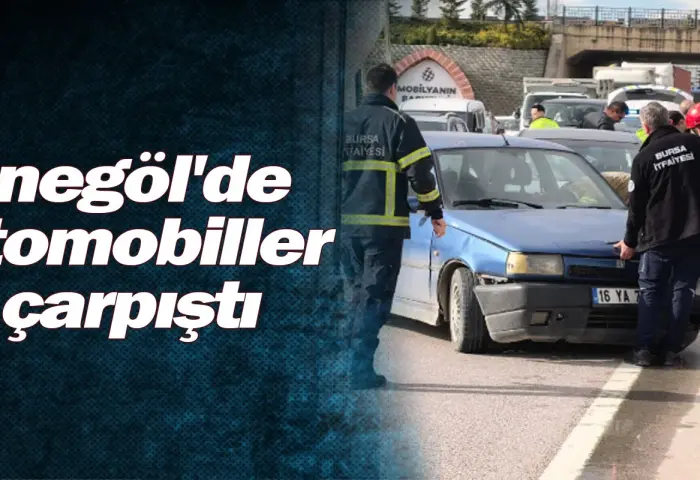 İnegöl'de otomobiller çarpıştı
