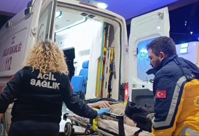 Lastik patlayınca hastanelik oldular