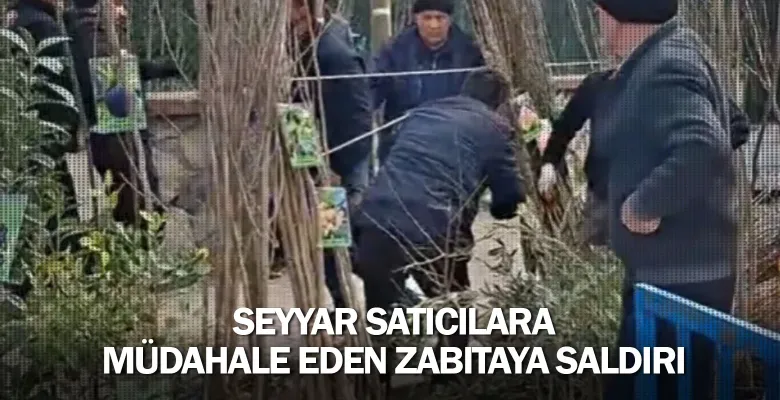 İnegöl'de seyyar satıcılara müdahale eden zabıtaya saldırı