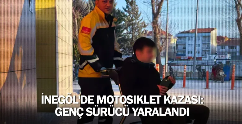 İnegöl'de motosiklet kazası: Genç sürücü yaralı