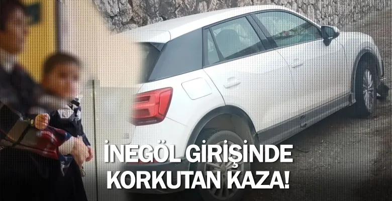 İnegöl girişinde korkutan kaza!