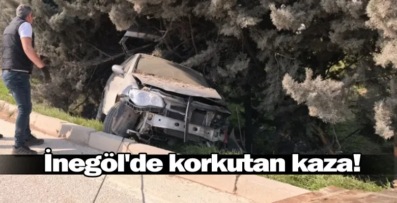İnegöl'de korkutan kaza!