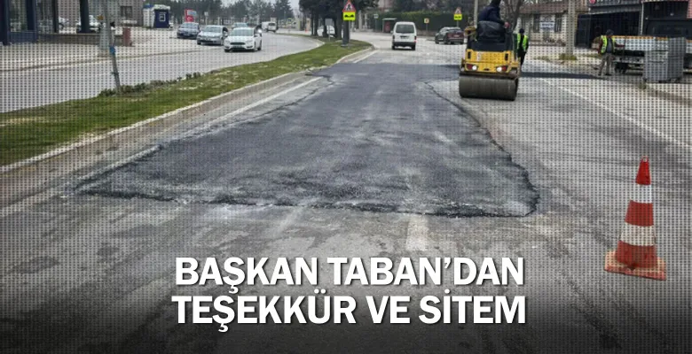 Başkan Taban'dan teşekkür ve sitem