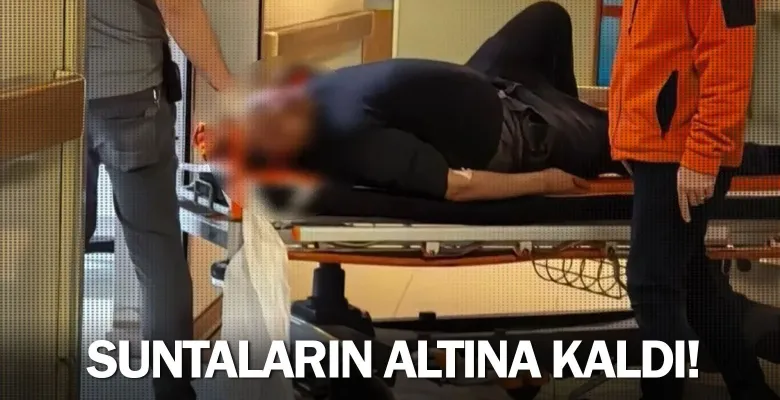 Suntaların altına kaldı!
