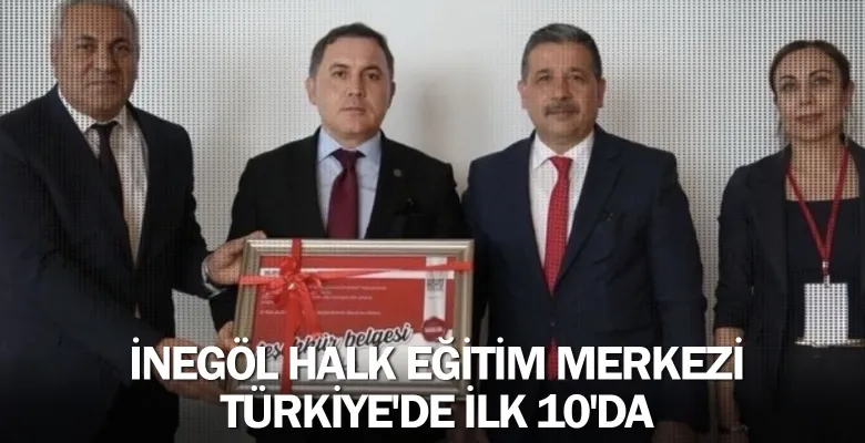 İnegöl Halk Eğitim Merkezi Türkiye'de İlk 10'da