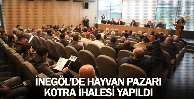 İnegöl'de Hayvan Pazarı Kotra İhalesi Yapıldı