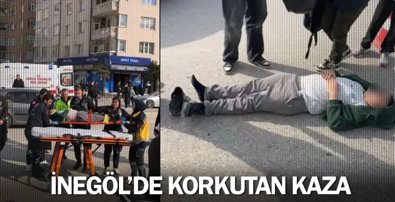 İnegöl'de korkutan kaza