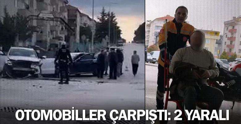 İnegöl'de otomobiller çarpıştı: 2 yaralı