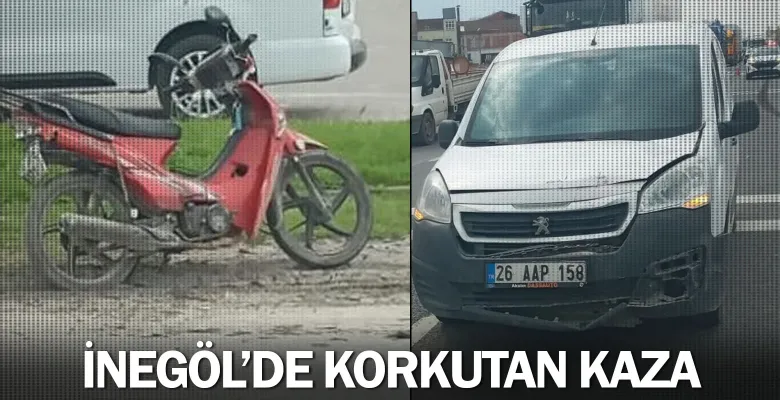 İnegöl'de korkutan kaza