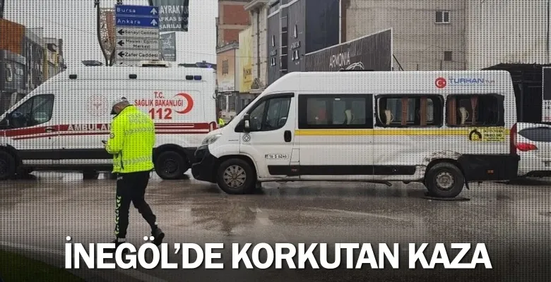 İnegöl'de korkutan kaza