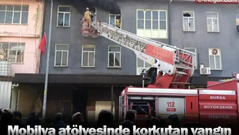 Mobilya atölyesinde korkutan yangın