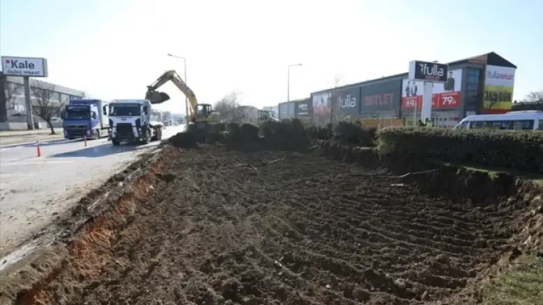 Akpınar Kavşağında Çalışmalar Başladı