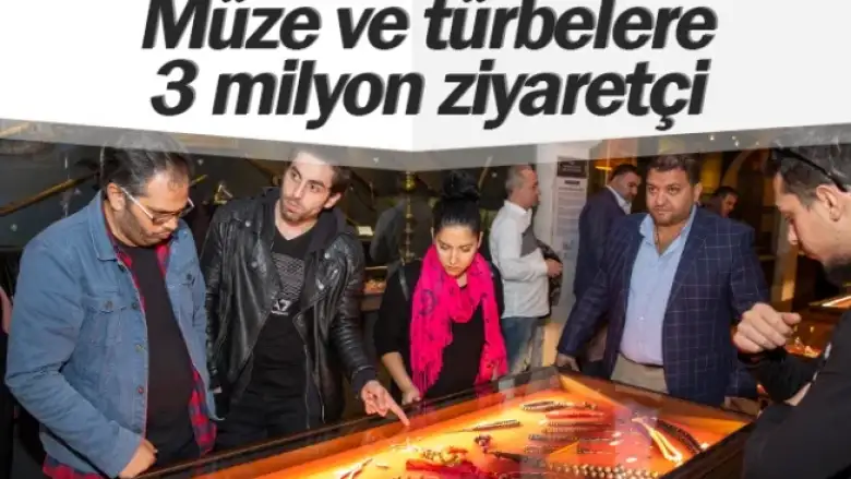 Müze ve türbelere 3 milyon ziyaretçi