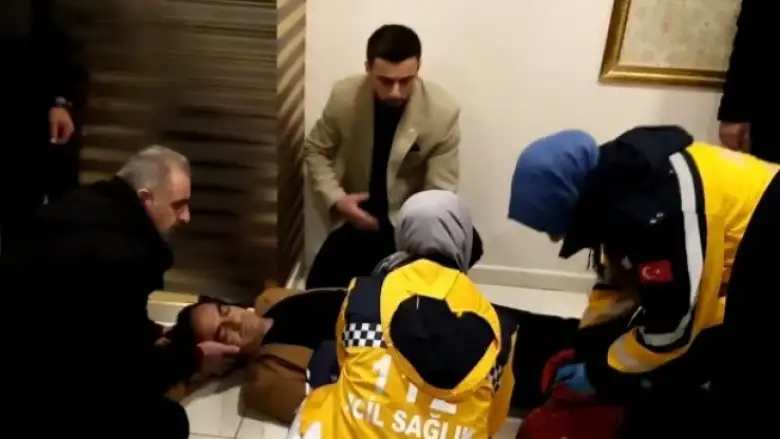 Bir anda yere yığıldı...