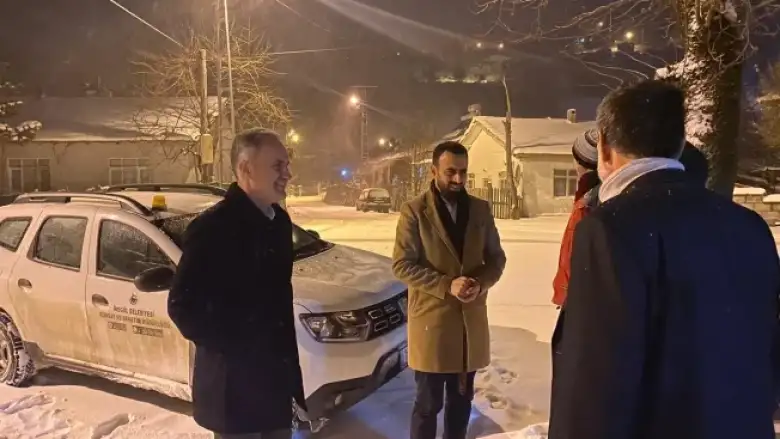 İnegöl'e kar bereketli geldi