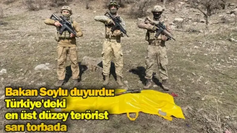 Bakan Soylu duyurdu: Türkiye'deki en üst düzey terörist sarı torbada