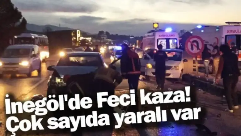 İnegöl'de Feci kaza! Çok sayıda yaralı var