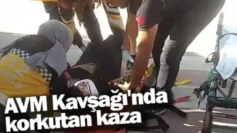 AVM Kavşağı'nda korkutan kaza