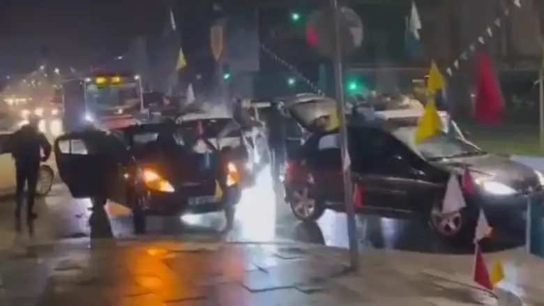 İnegöl'de düğün konvoyu yolu kapattı