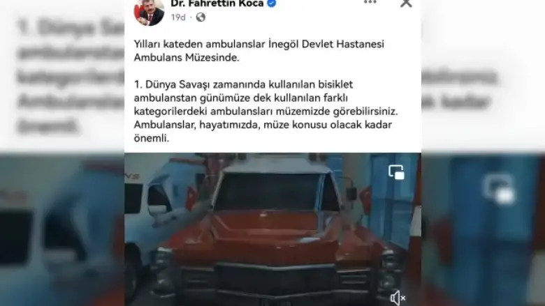 Sağlık Bakanı Koca İnegöl'ü paylaştı