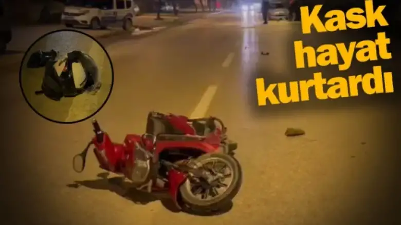 Kask hayat kurtardı