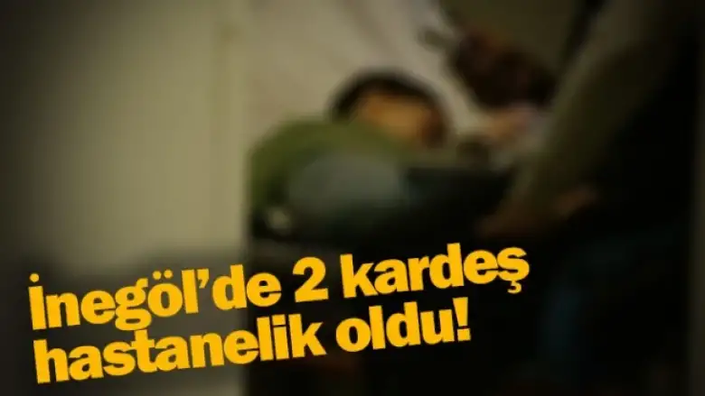 İnegöl'de 2 kardeş hastanelik oldu