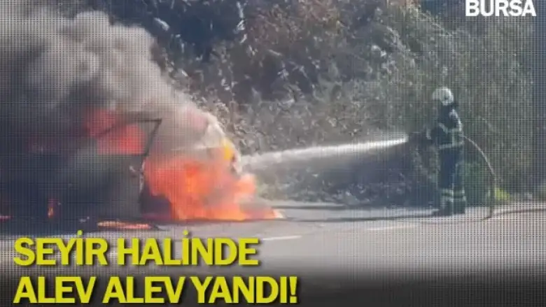 Seyir halinde alev alev yandı