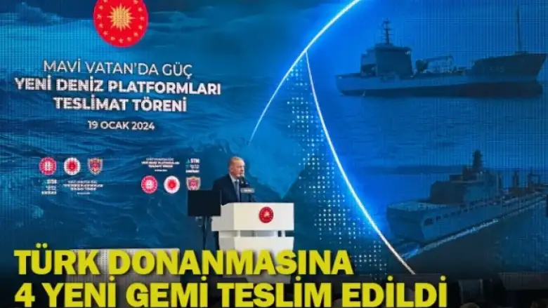 Türk donanmasına 4 yeni gemi teslim edildi