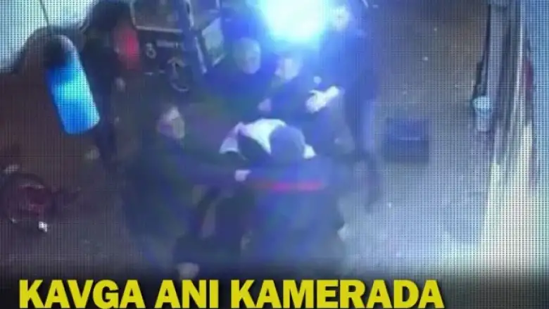 İnegöl'de kavga anı kamerada