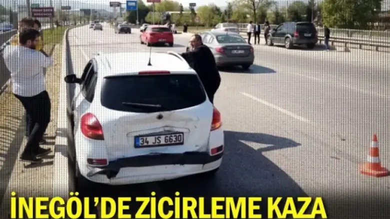 İnegöl'de zincirleme kaza