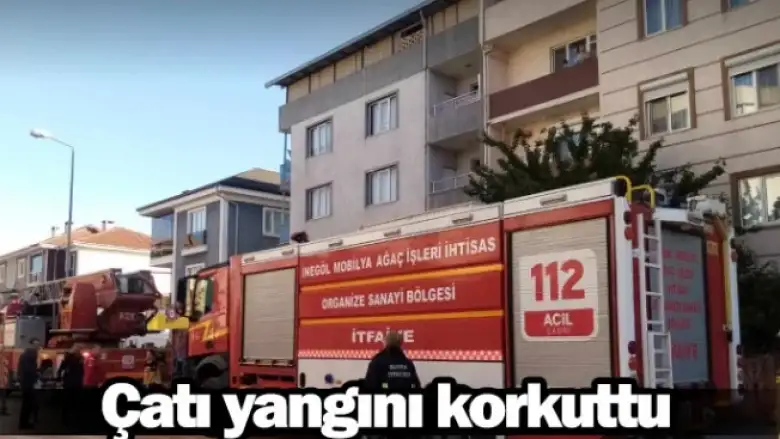 Çatı yangını korkuttu