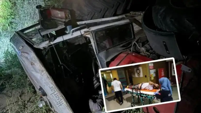 İnegöl'de traktör devrildi; 1 yaralı