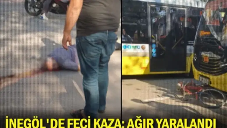 İnegöl'de feci kaza: Ağır yaralandı