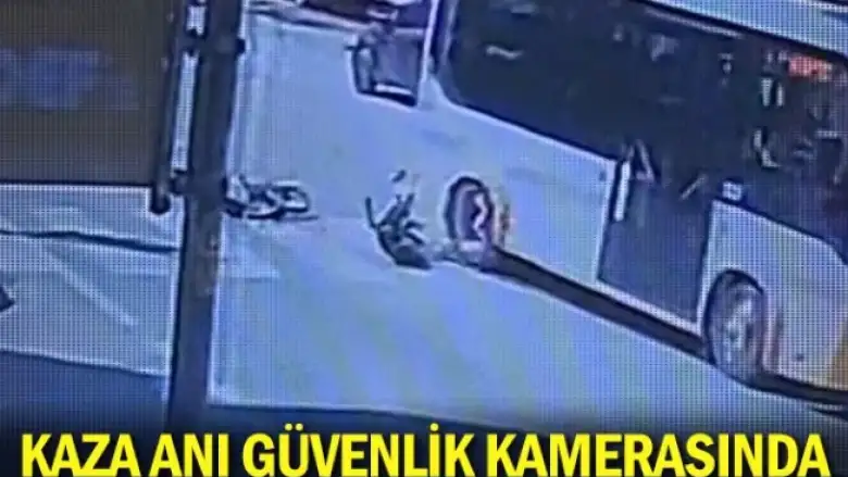Kaza anı güvenlik kamerasında