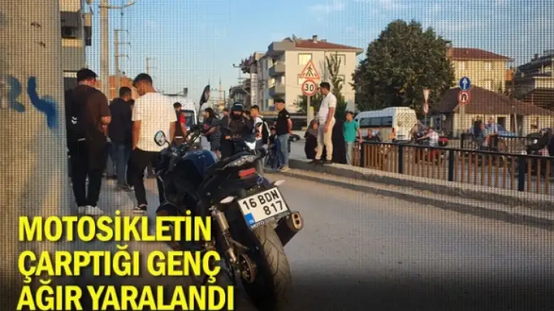 Motosikletin çarptığı genç ağır yaralandı