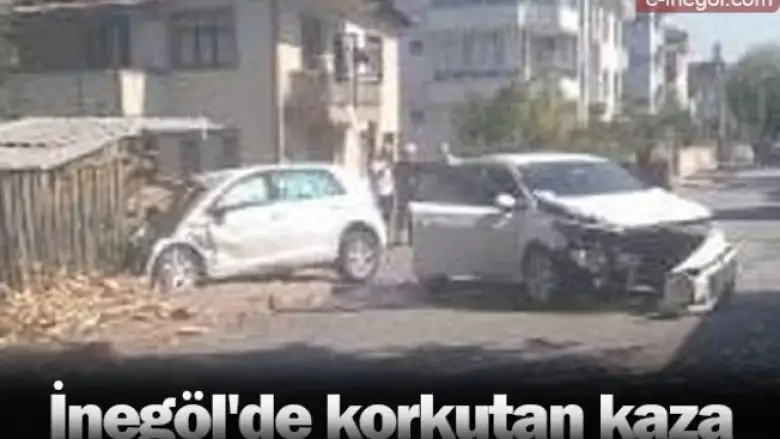 İnegöl'de korkutan kaza