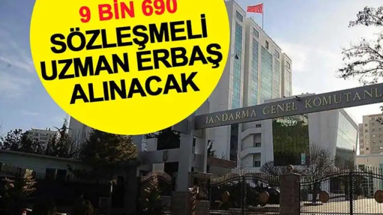 Jandarma 9 bin 690 sözleşmeli uzman erbaş alacak