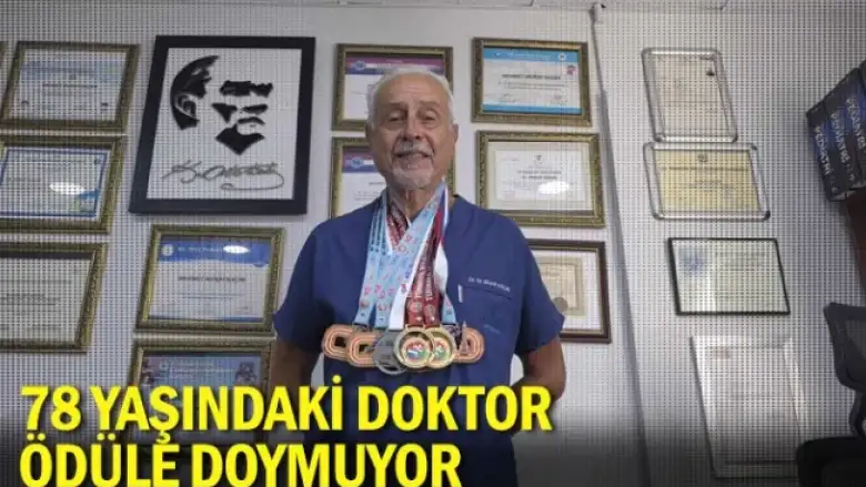 78 yaşındaki doktor ödüle doymuyor