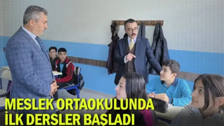 Meslek ortaokulunda ilk dersler başladı