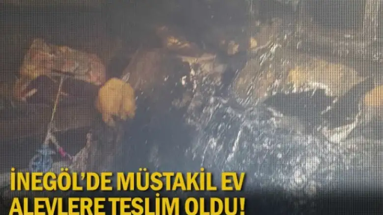 İnegöl'de müstakil ev alevlere teslim oldu