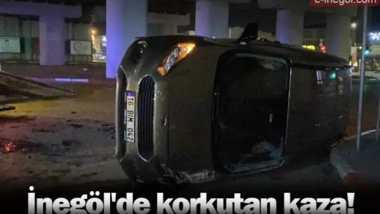 İnegöl'de korkutan kaza!
